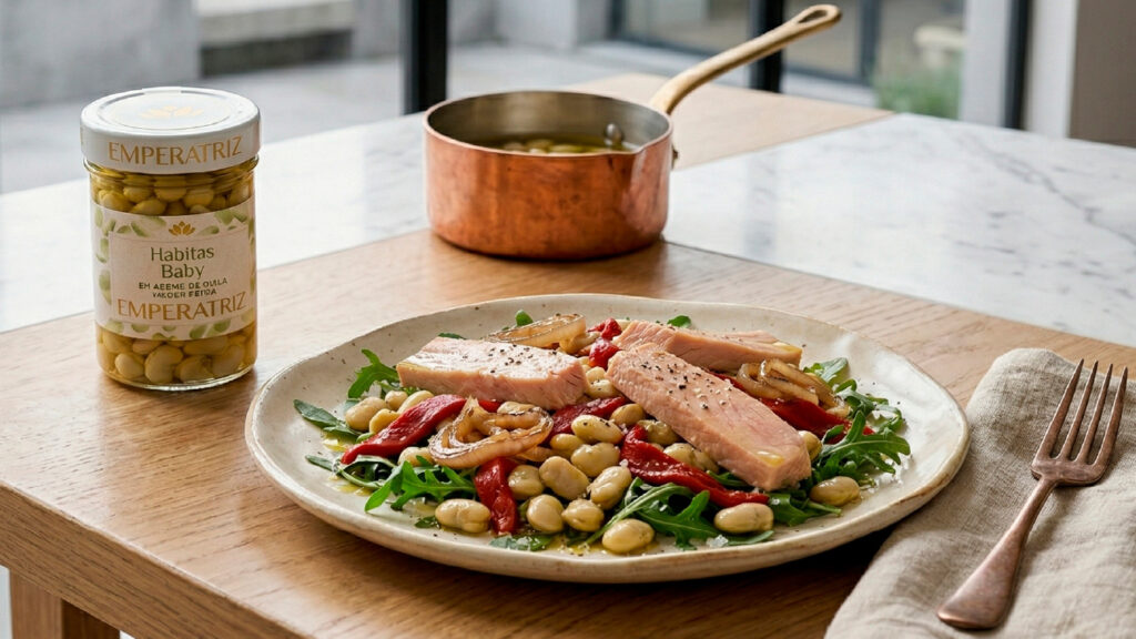 Receta de ensalada con habitas